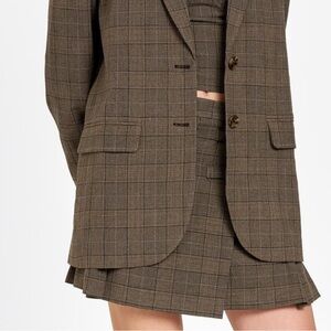 NEW w/ Tags- Wayf Amalia Pleated Miniskirt Size Small Wayf Plaid Wrap skirt